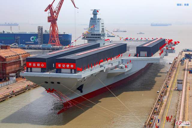 中国海军新里程碑，003号航母的系泊试验，中国海军新里程碑，003号航母系泊试验启动