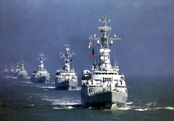 中国海军舰队编队，展示力量，维护和平，中国海军舰队编队展示力量，维护世界和平