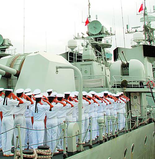 中国海军汕头舰，捍卫海疆，展示国威，中国海军汕头舰，捍卫海疆，彰显国威