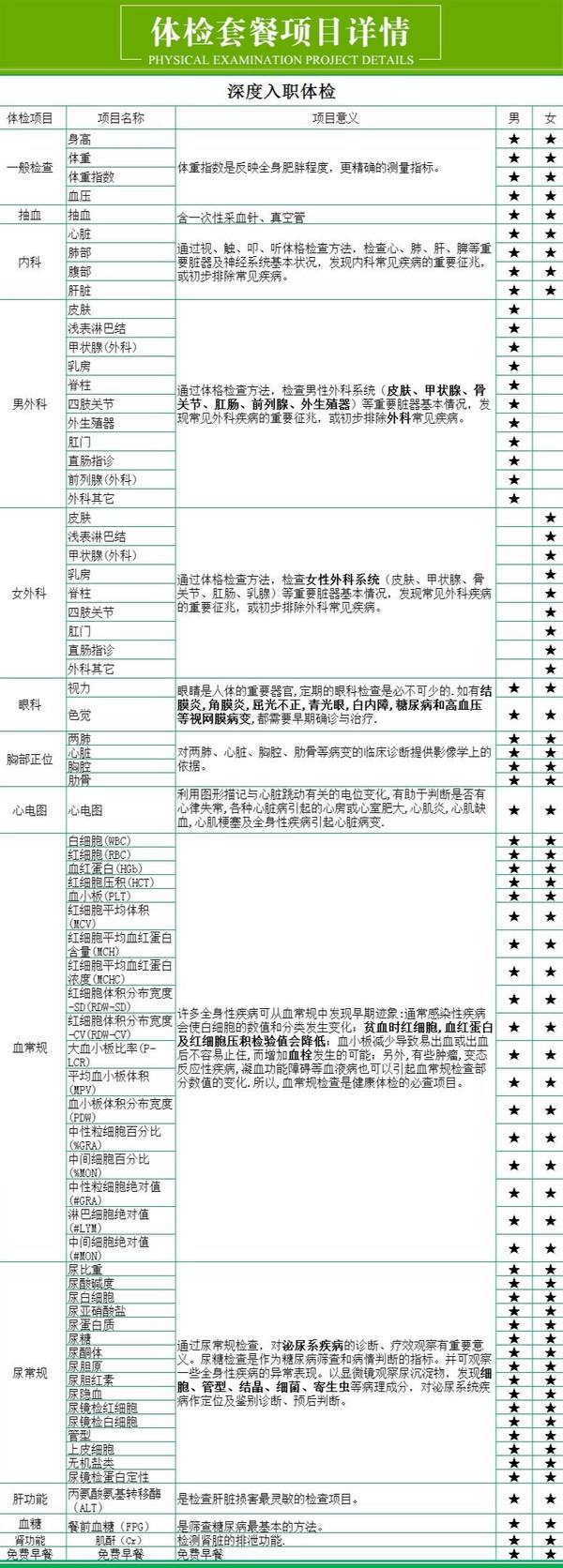 女性入职体检项目有哪些及其重要性，女性入职体检项目详解，内容与重要性概览
