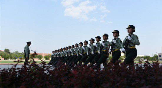 阅兵女仪仗队，荣耀与风采，阅兵女仪仗队，荣耀展现风采的时刻