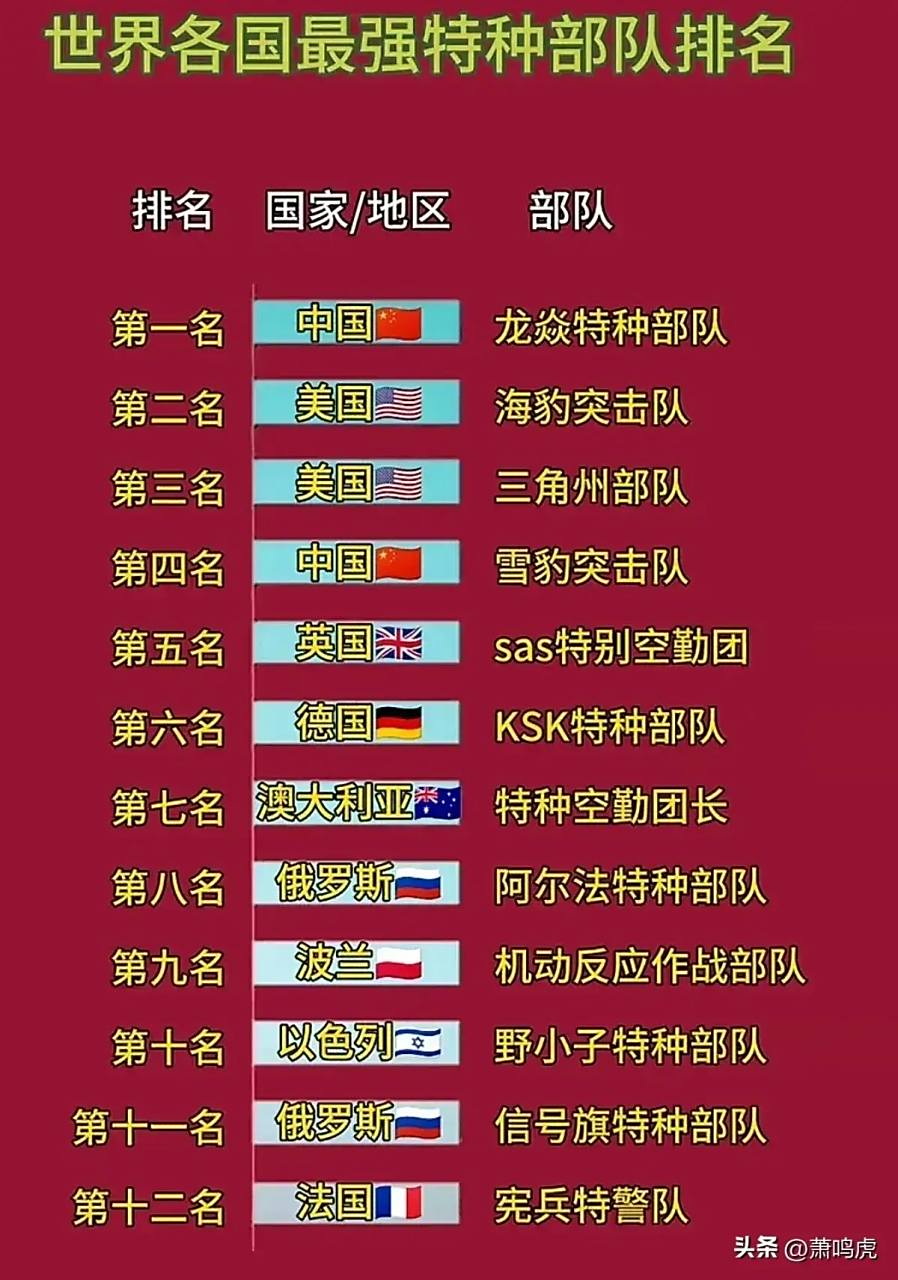中国特种部队排名