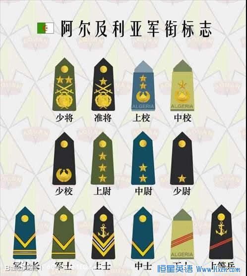 军衔标志详解
