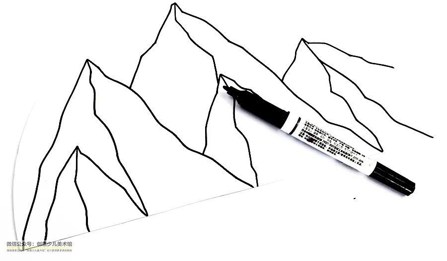 昆仑山简笔画