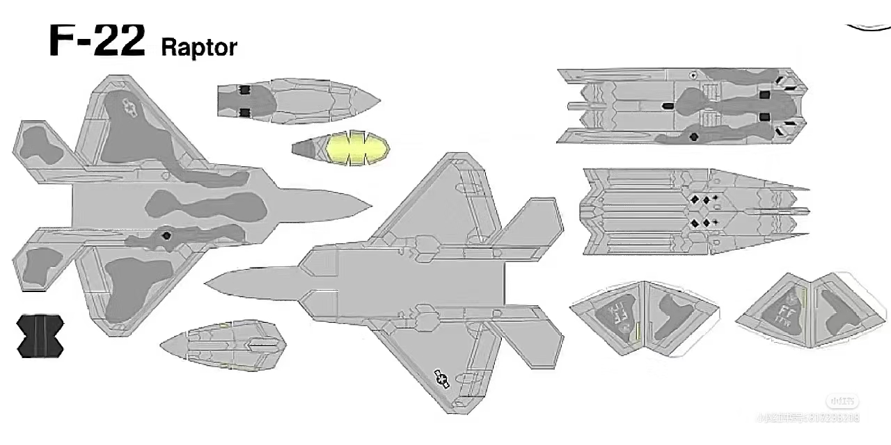 探索F-22航模图纸,精密工艺的展现与航空爱好者的乐园,F-22航模图纸,精密工艺与航空爱好者的梦幻探索