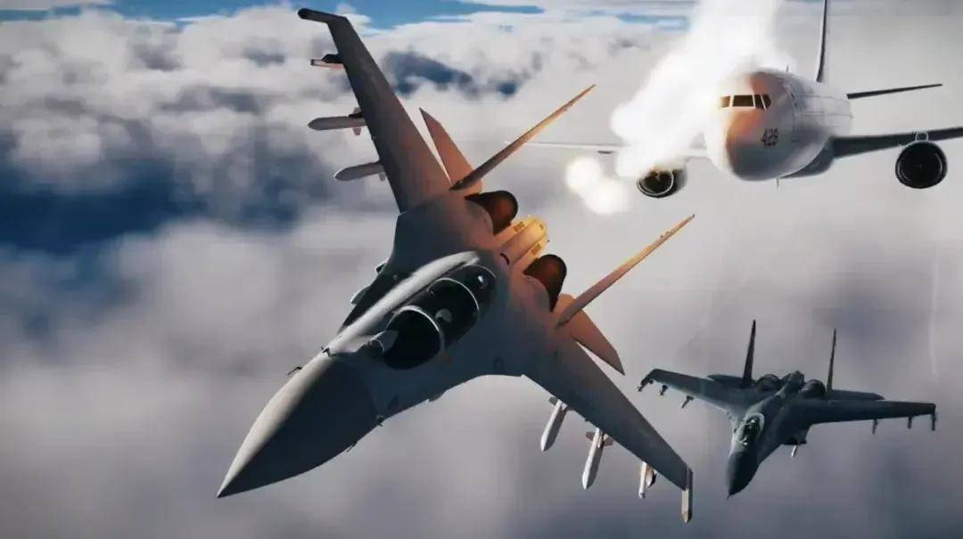 歼-16拦截外军飞机,展现空中力量的威严与担当,歼-16展现空中力量威严与担当,成功拦截外军飞机