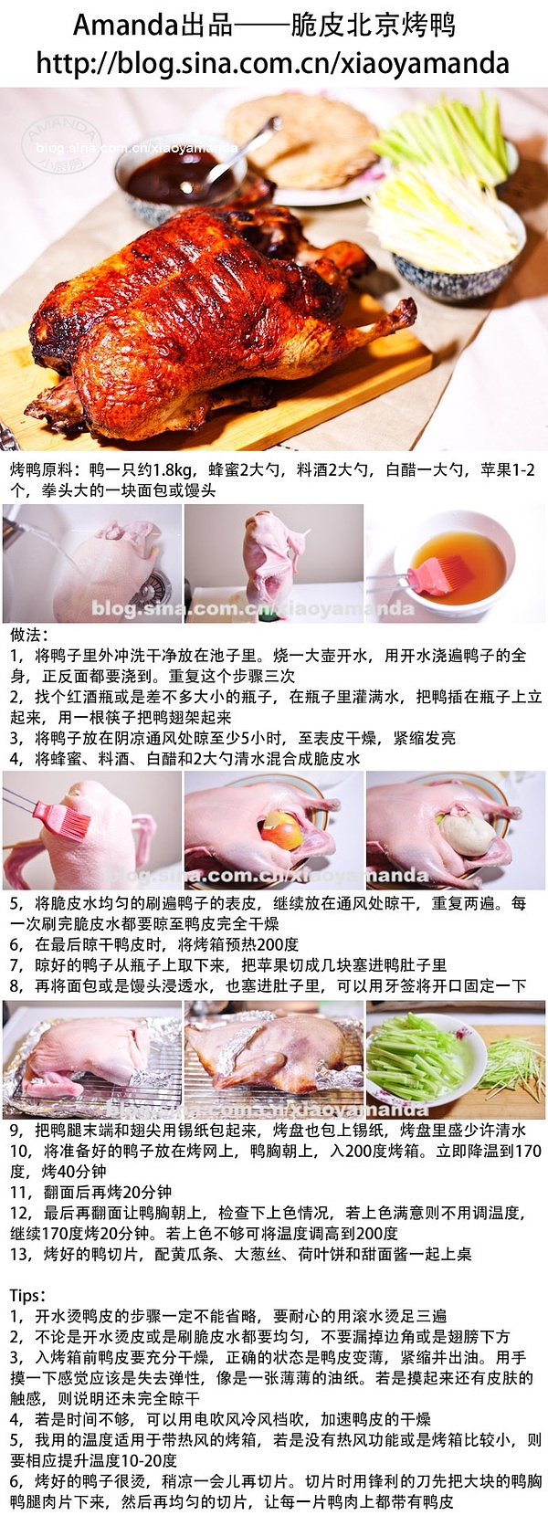 烤鸭的做法与配料配方，传统与创新的完美结合，烤鸭传统与创新做法及配料配方详解