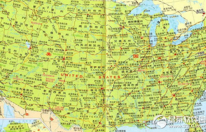 美国地图中文版可放大,探索美国的地理奥秘,美国地图中文版,探索地理奥秘,可放大细节
