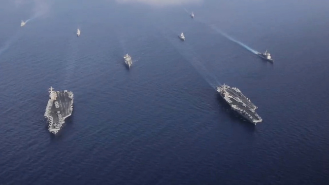 福特号航空母舰抵达地中海,地区安全格局的新篇章,福特号航空母舰抵达地中海,开启地区安全格局新篇章