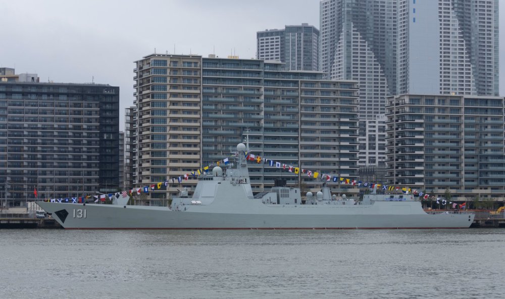 中国海军舰艇在日本阅舰式中的独特风采,以131舰为例,中国海军舰艇风采,以阅舰式中的131舰为例的独特展示